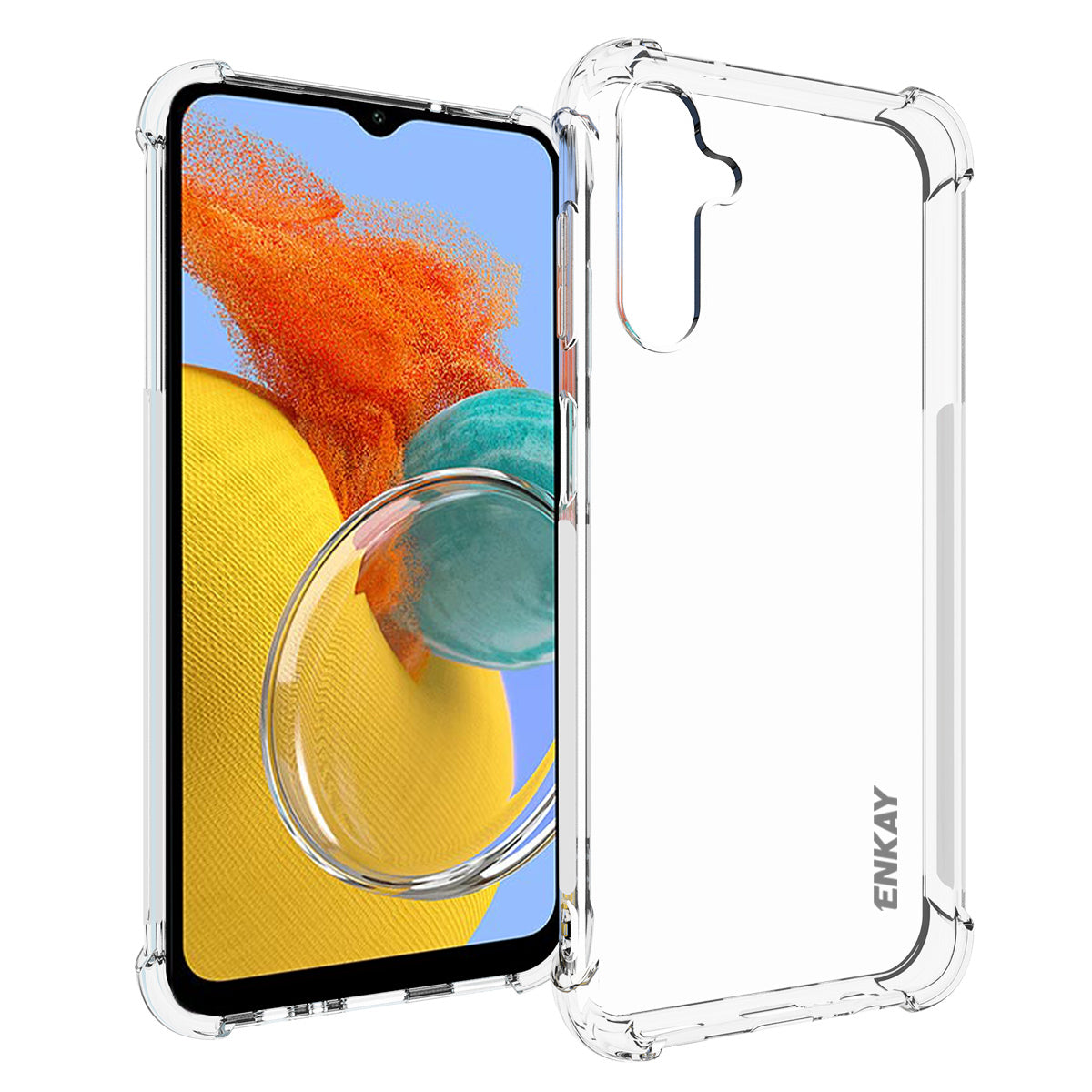 ENKAY HAT PRINCE For Samsung Galaxy M14 5G Anti-slip Strip Edge Phone Case Soft TPU HD Clear Phone Cover ENKAY HAT PRINCE For Samsung Galaxy M14 5G Anti-slip Strip Edge Phone Case Soft TPU HD Clear Phone Cover